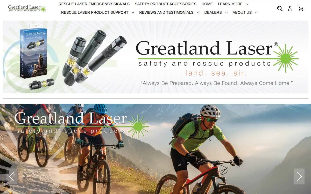 Homepage of Greatland Laser LLC