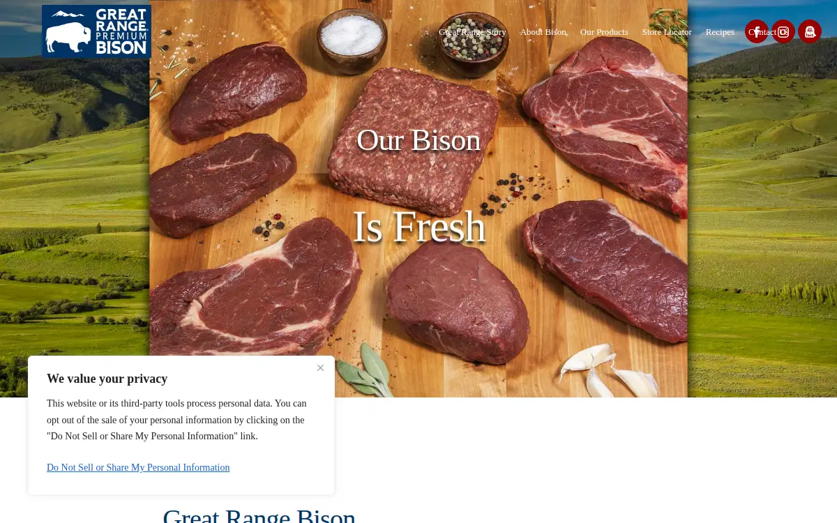 Homepage of Rocky Mountain Natural Meats LLC