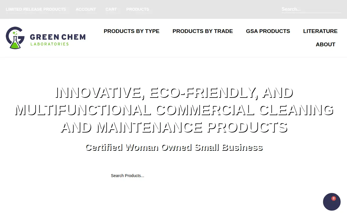 Homepage of Green Chem Laboratories LLC