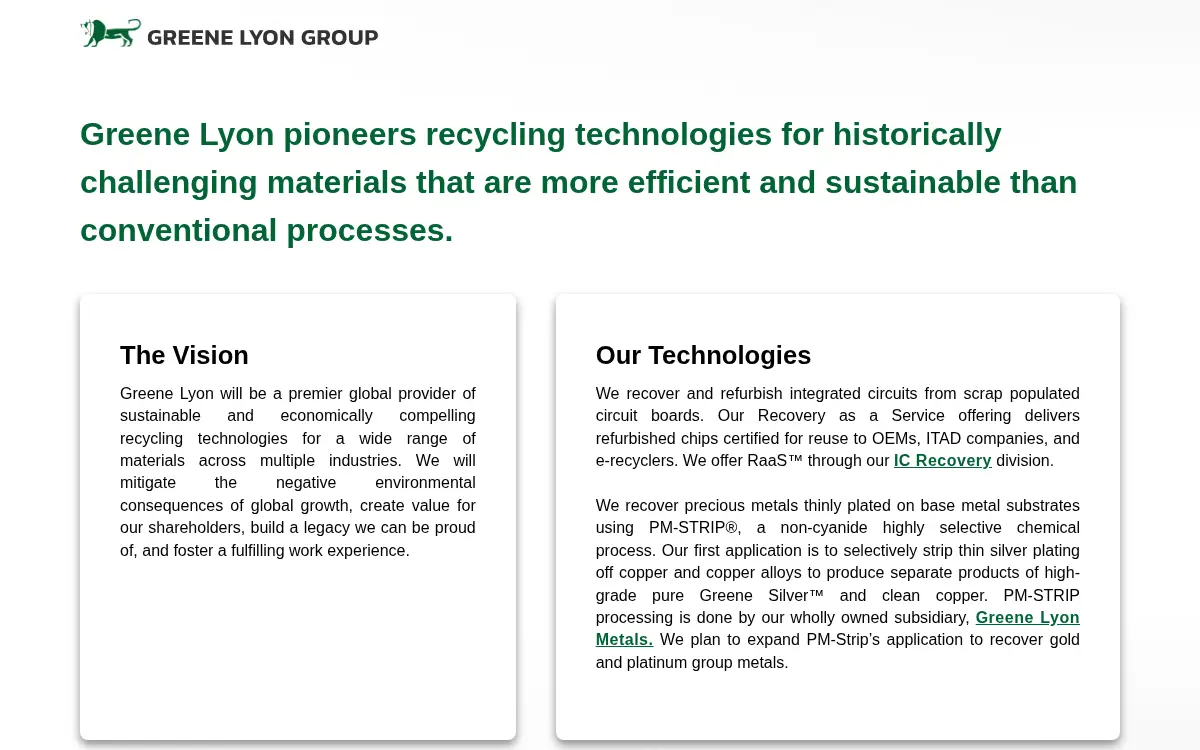 Homepage of Greene Lyon Group INC