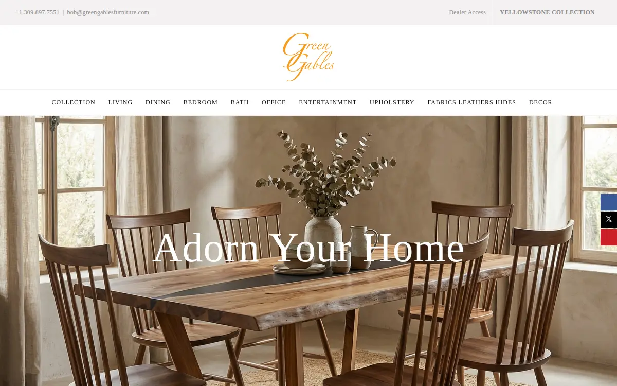 Homepage of Green Gables, INC.