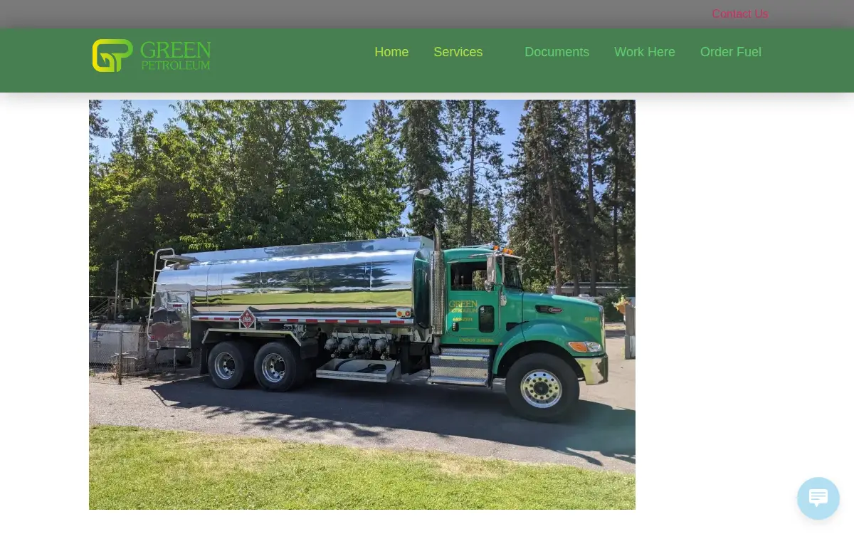 Homepage of Green Petroleum, LLC