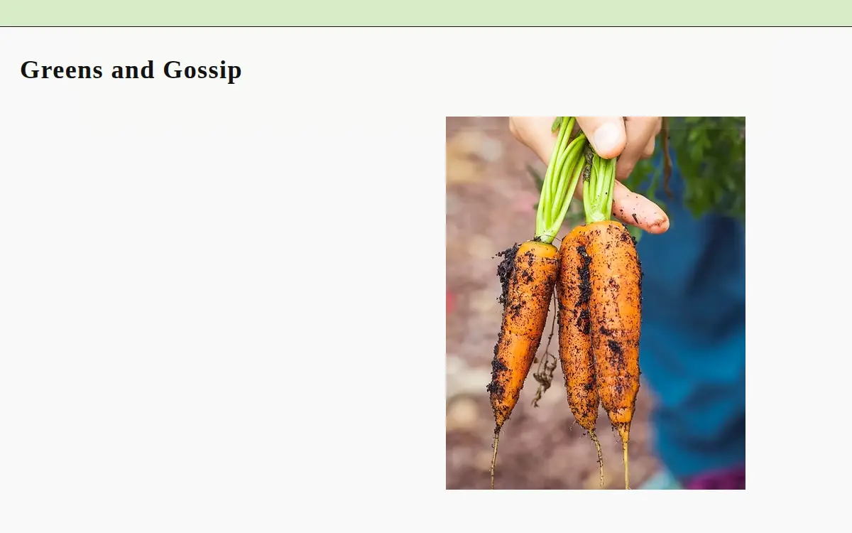 Homepage of Greens and Gossip LLC