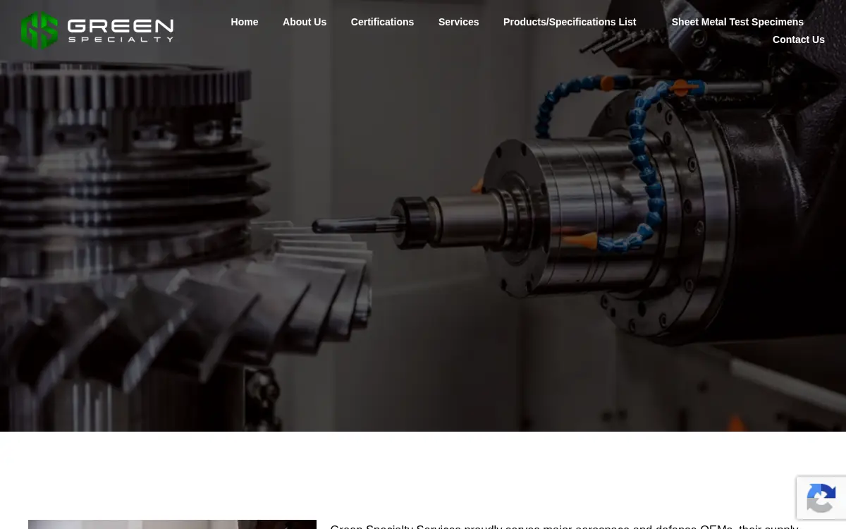 Homepage of Green Specialty Services, L.l.c.