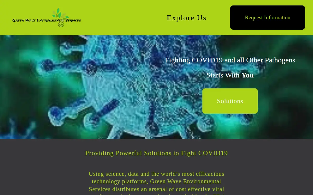 Homepage of Green Wave Environmental & Energy LLC