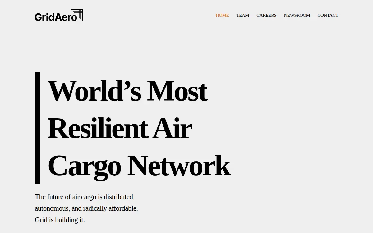 Homepage of Grid Aero, INC.