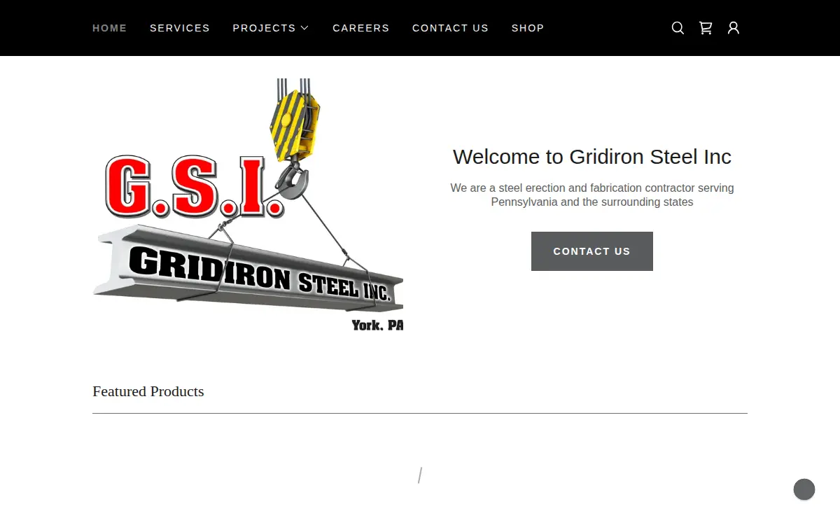 Homepage of Gridiron Steel INC