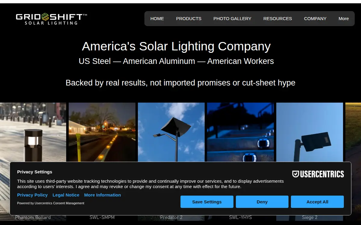 Homepage of Gridshift Solutions LLP
