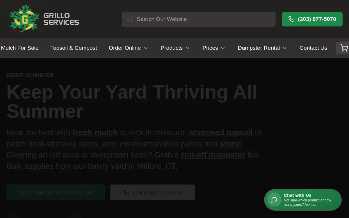 Homepage of Grillo Services LLC