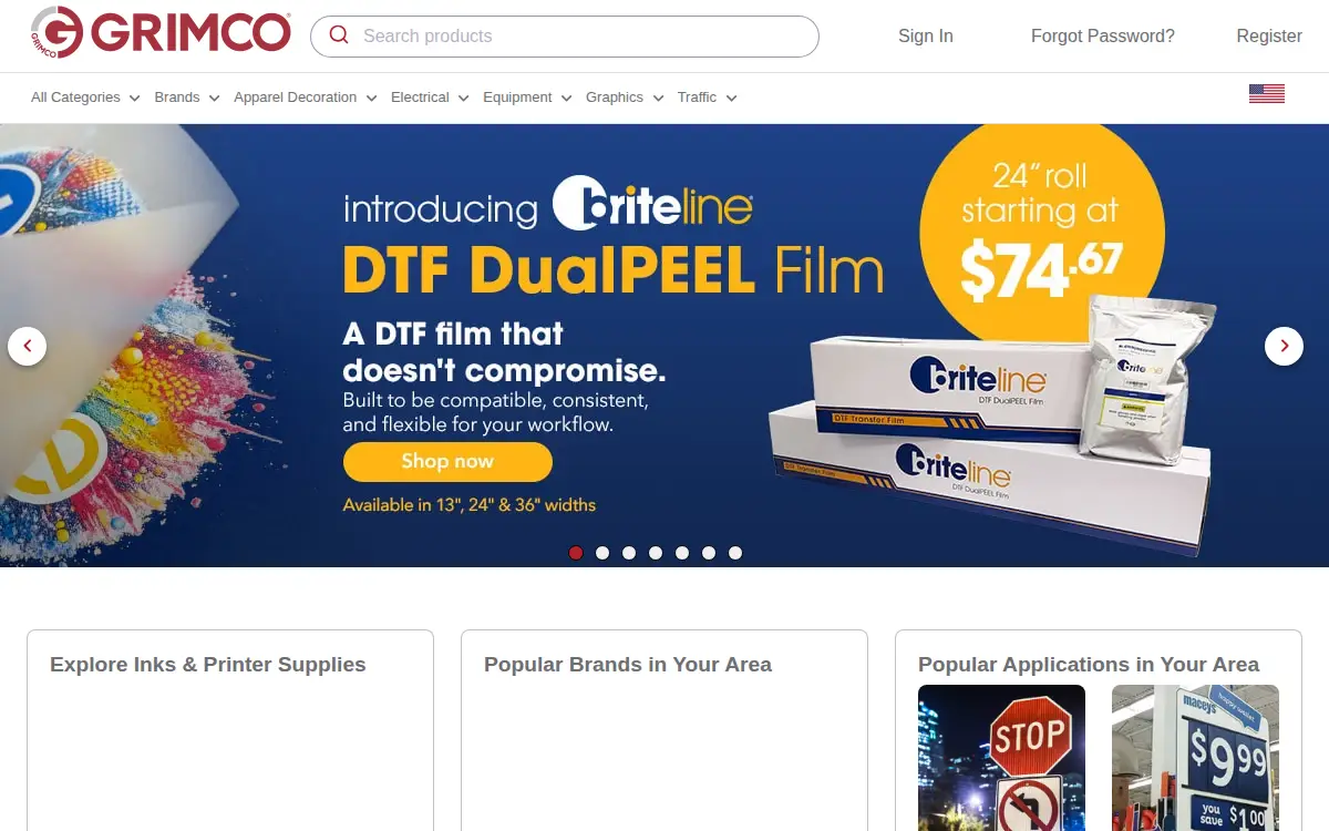 Homepage of Grimco INC
