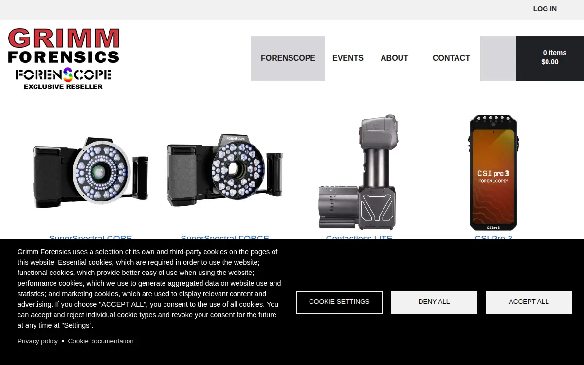 Homepage of Grimm Forensics, LLC