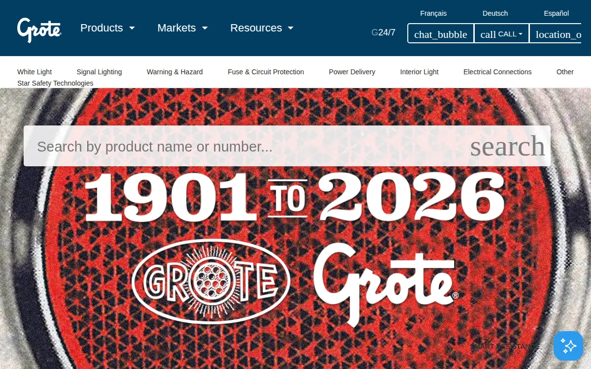 Homepage of Grote Industries INC