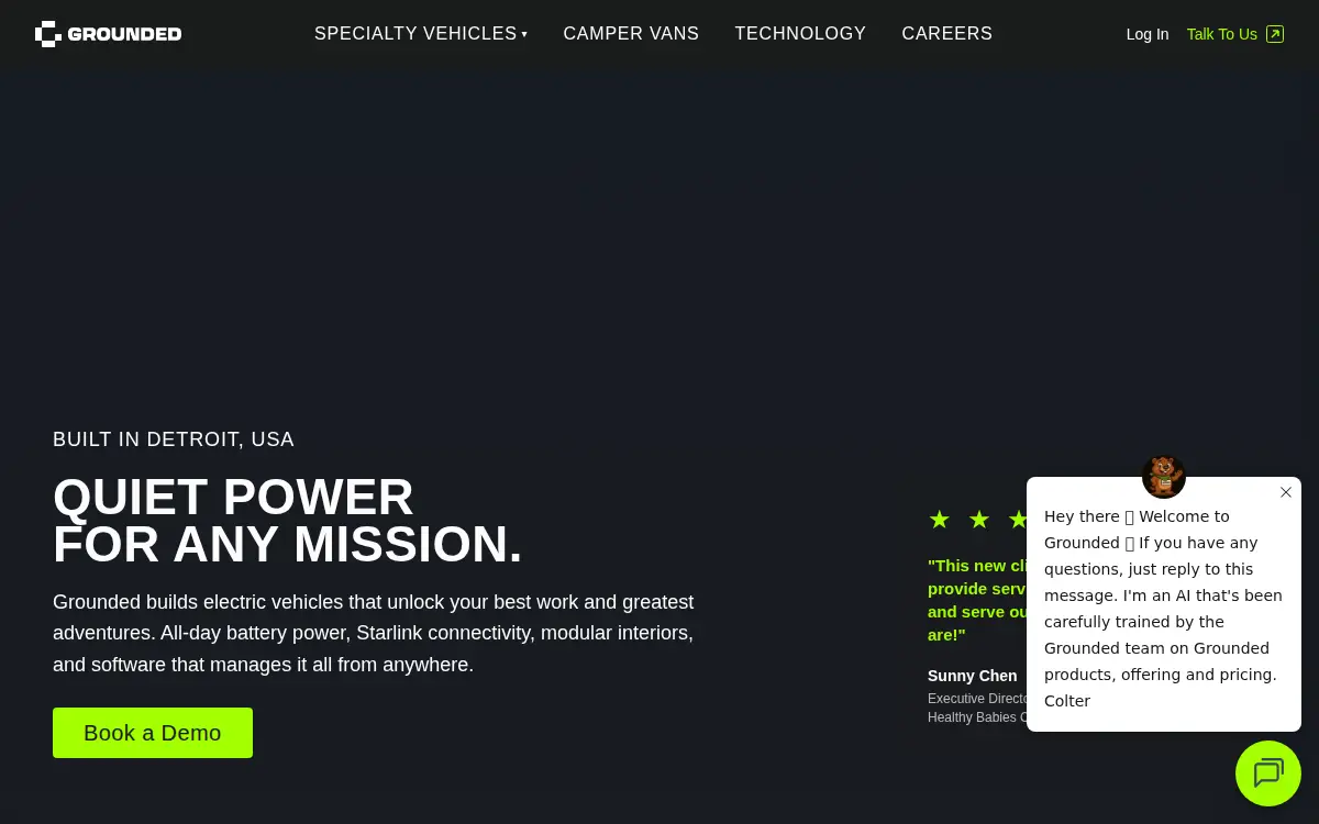 Homepage of Grounded Rvs INC
