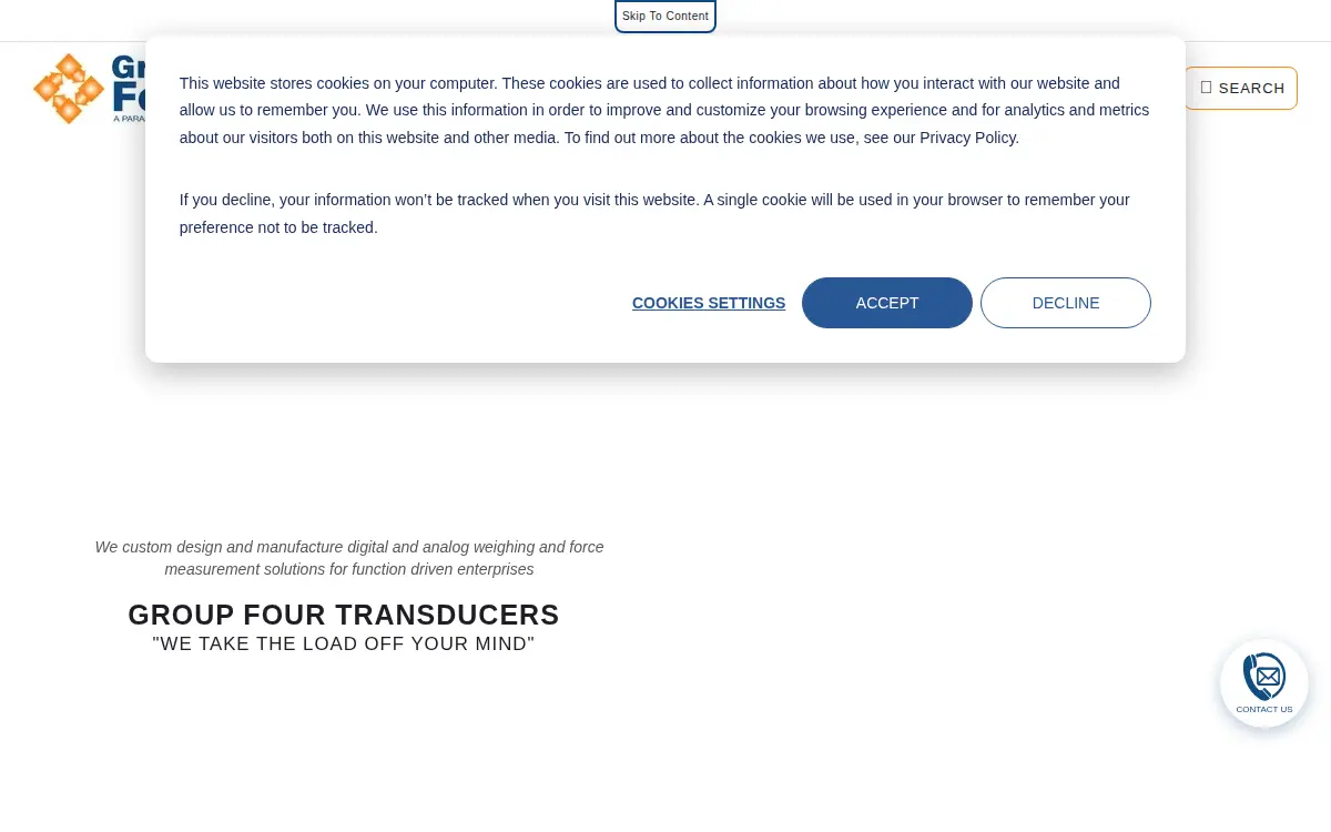 Homepage of Group Four Transducers INC