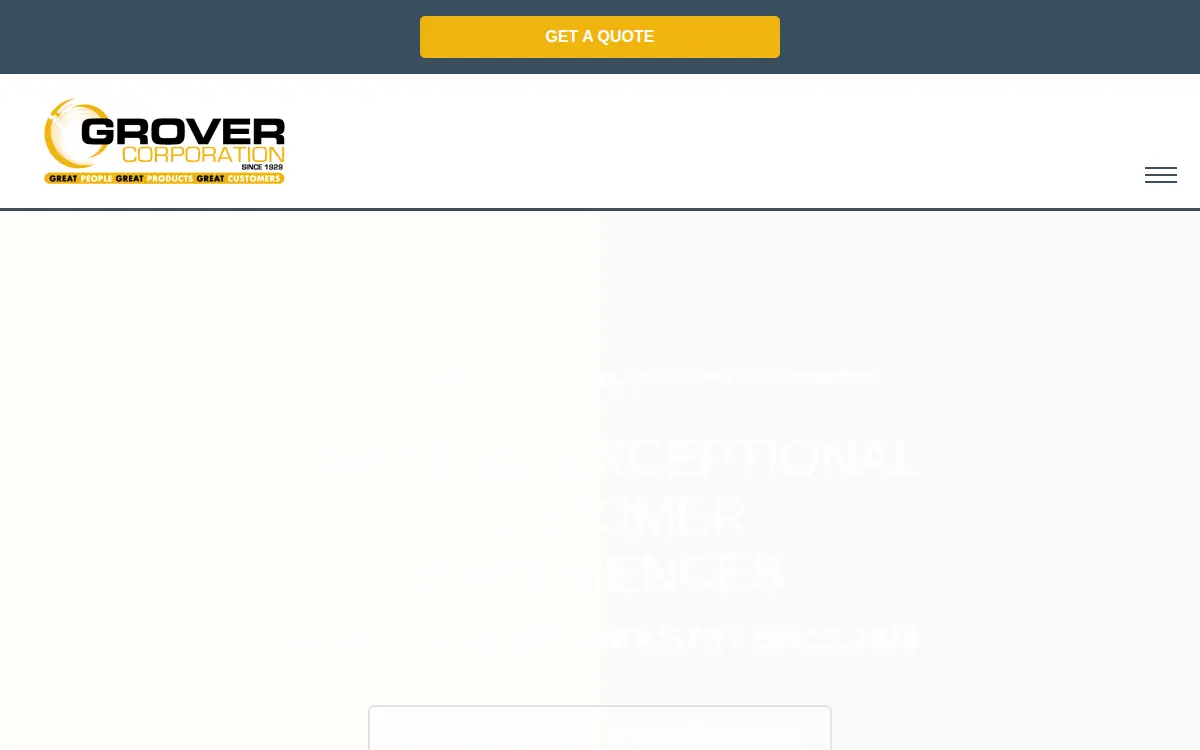 Homepage of Grover Corporation