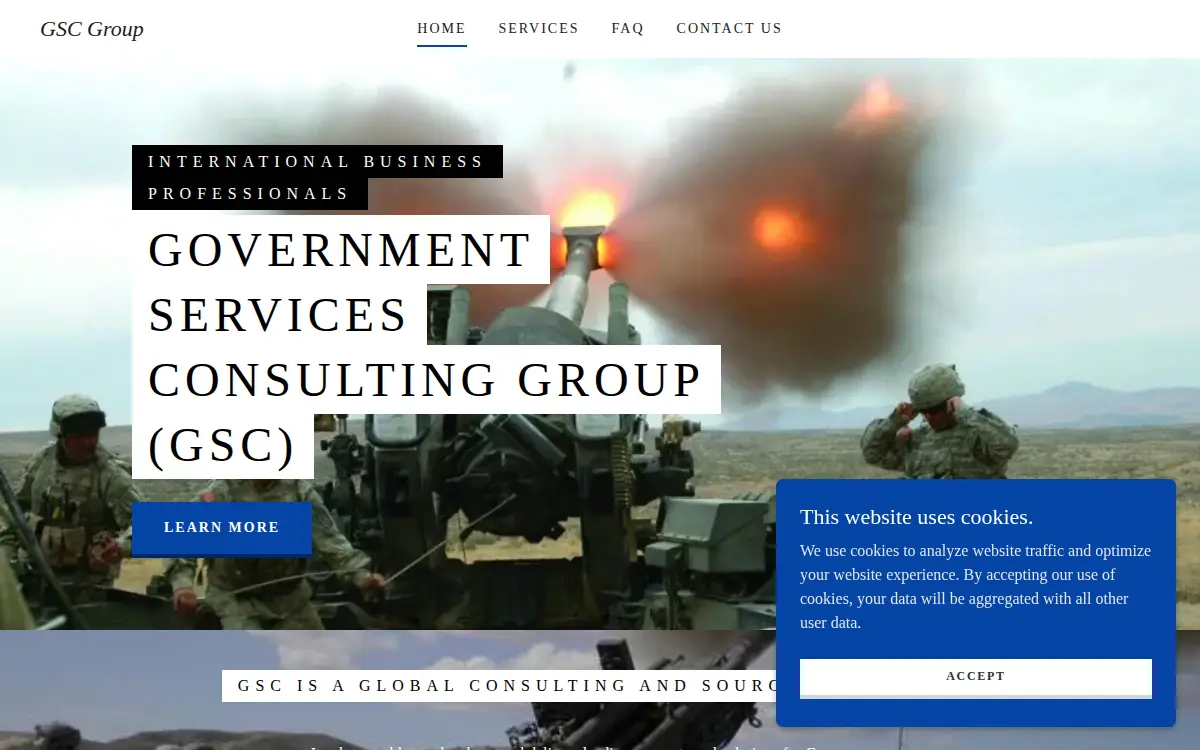 Homepage of Government Services Consulting Group, LLC