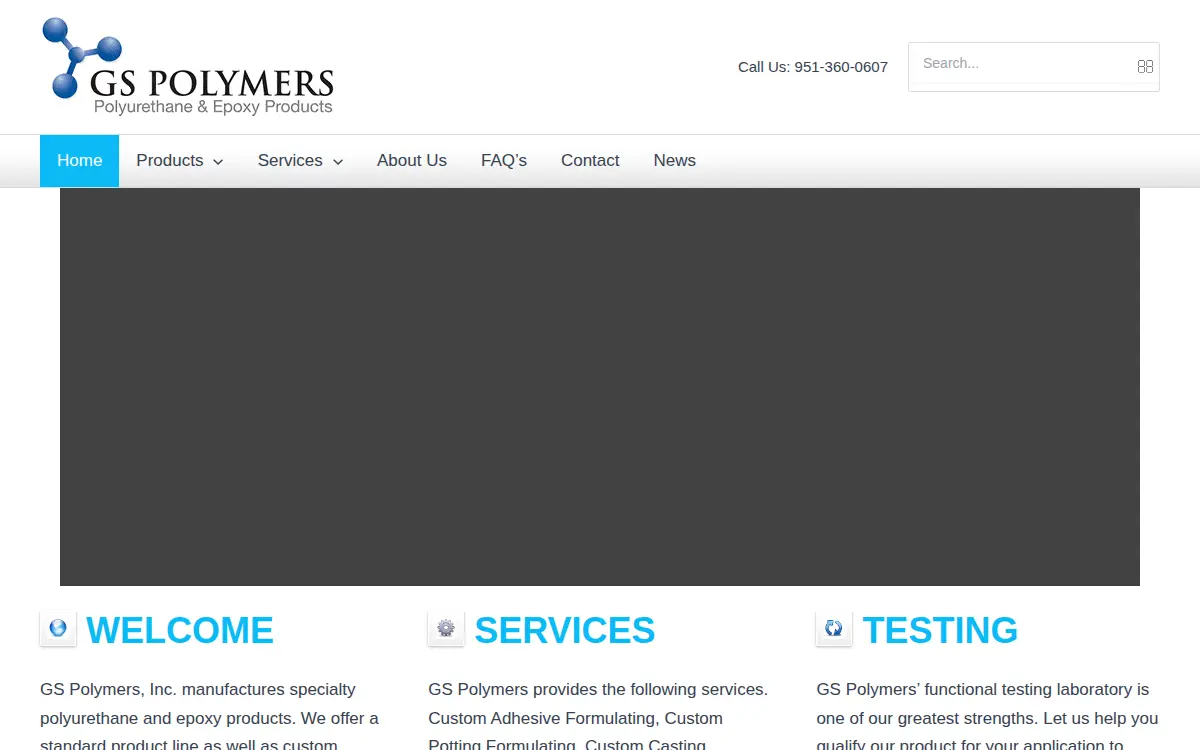 Homepage of G.s. Polymers, INC.