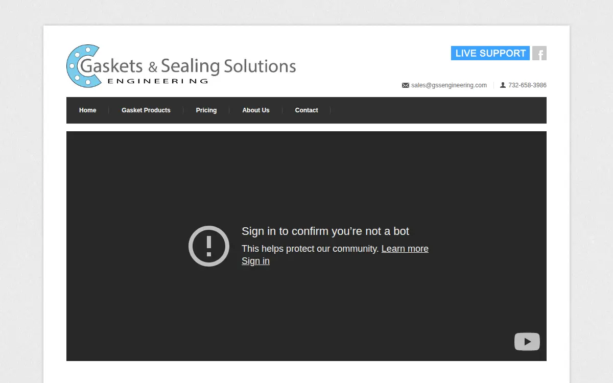 Homepage of Gaskets & Sealing Solutions Engineering LLC
