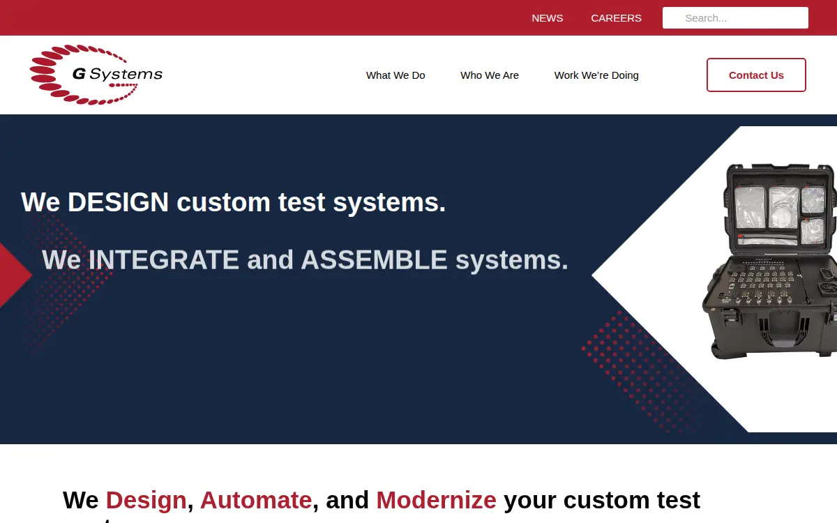 Homepage of G Systems, INC.