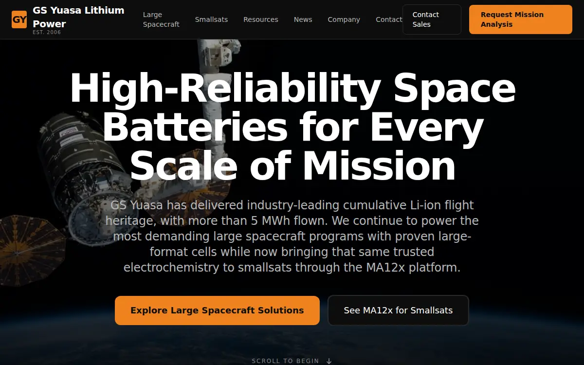 Homepage of Gs Yuasa Lithium Power INC