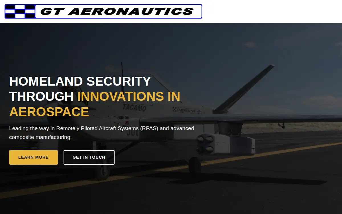 Homepage of Gt Aeronautics, LLC