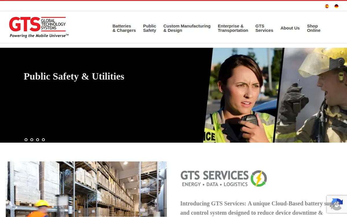 Homepage of Global Technology Systems, INC