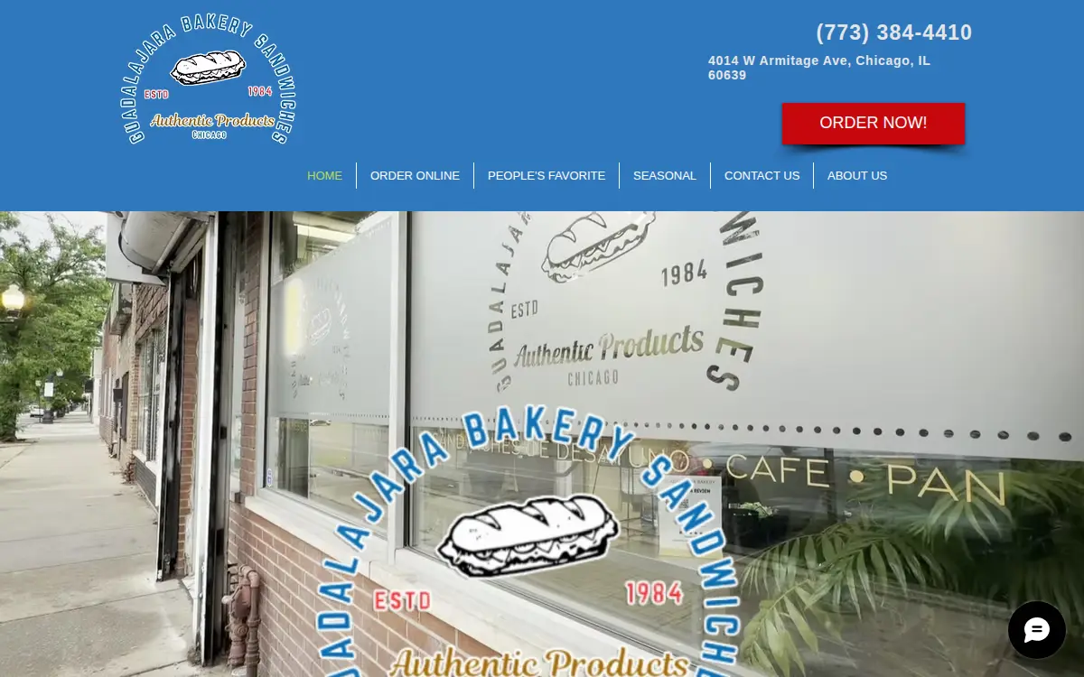 Homepage of Guadalajara Bakery, Incorporated