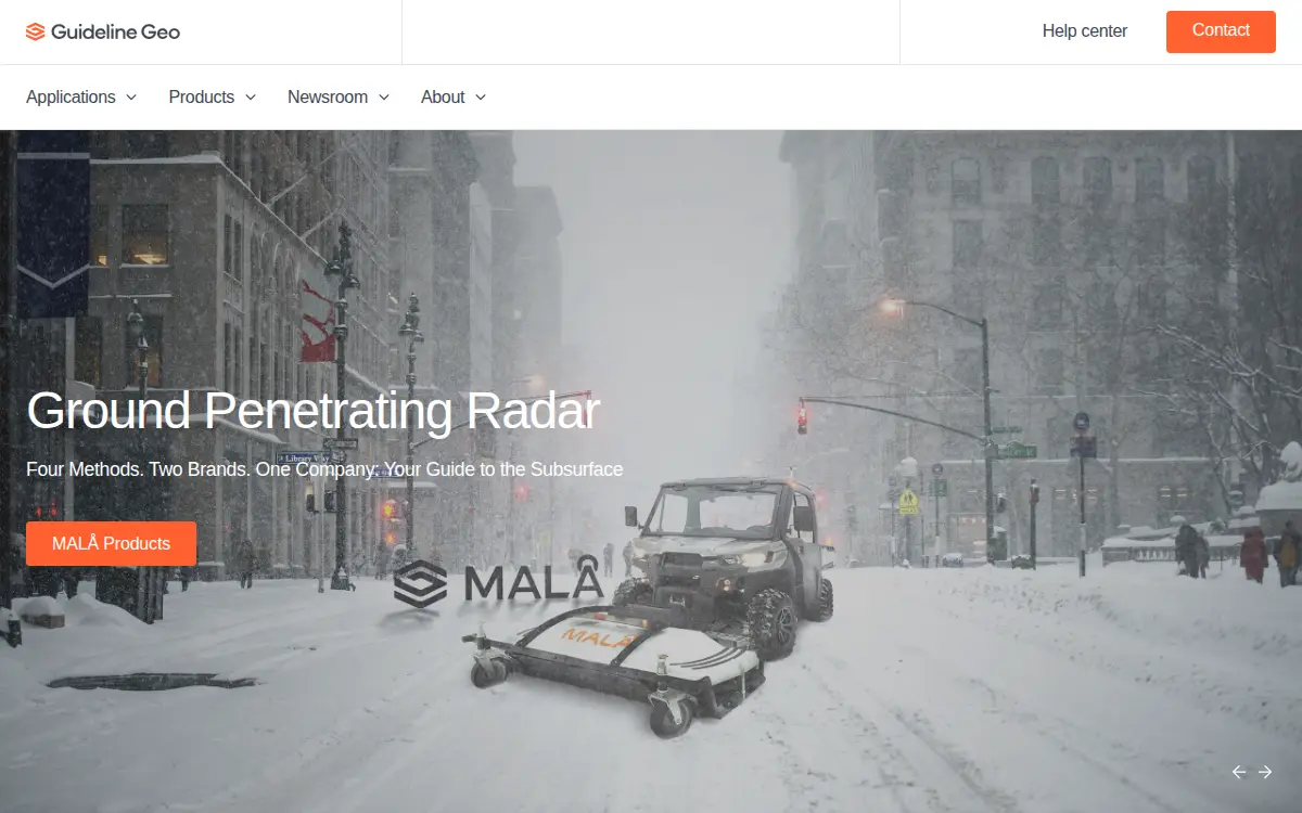 Homepage of Guideline Geo Americas INC