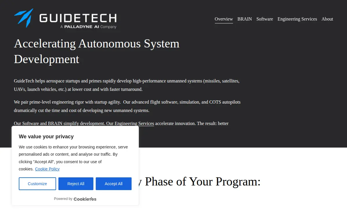 Homepage of Guidetech LLC