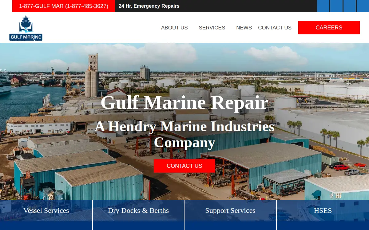 Homepage of Gulf Marine Repair CORP