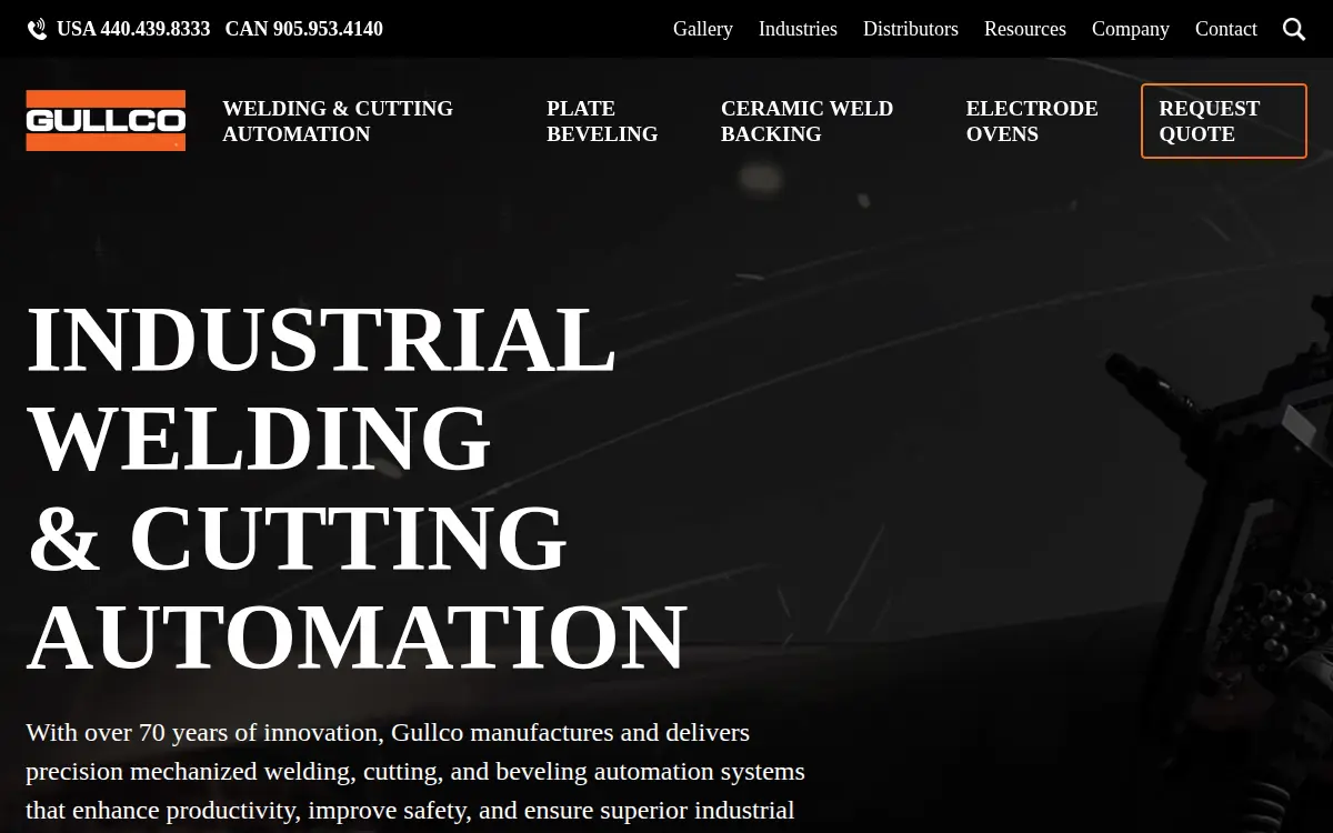 Homepage of Gullco International INC