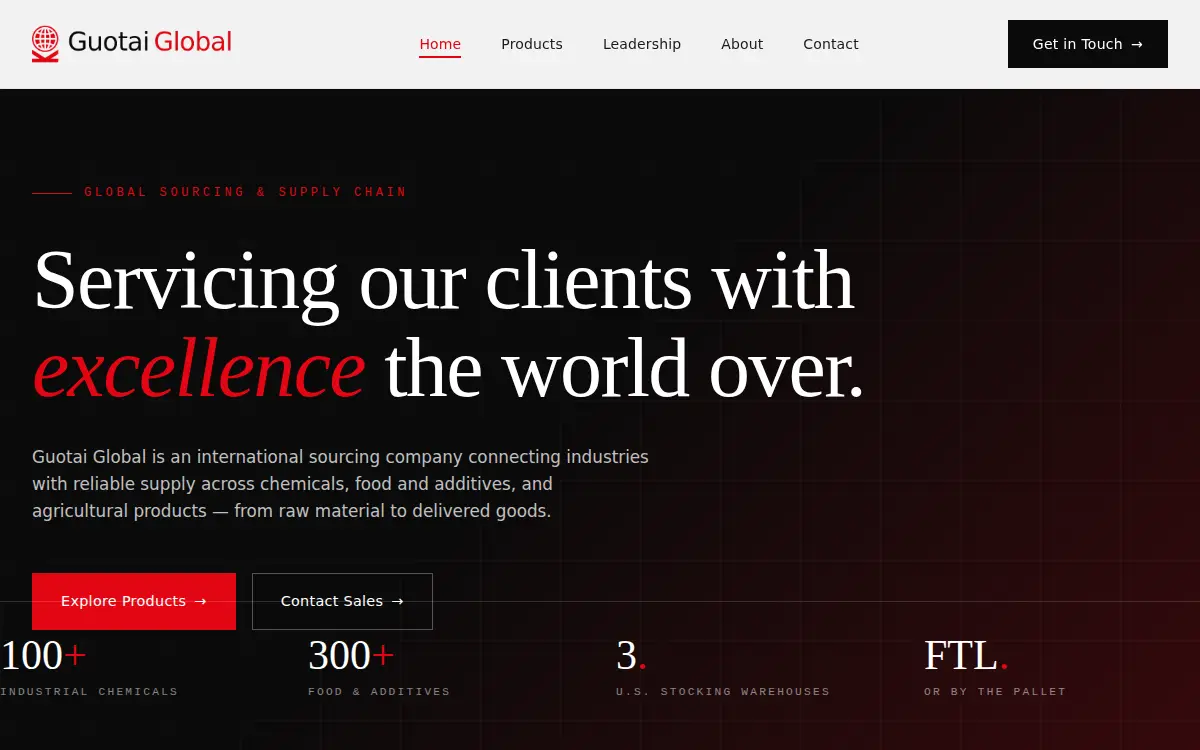 Homepage of Guotai Global LLC