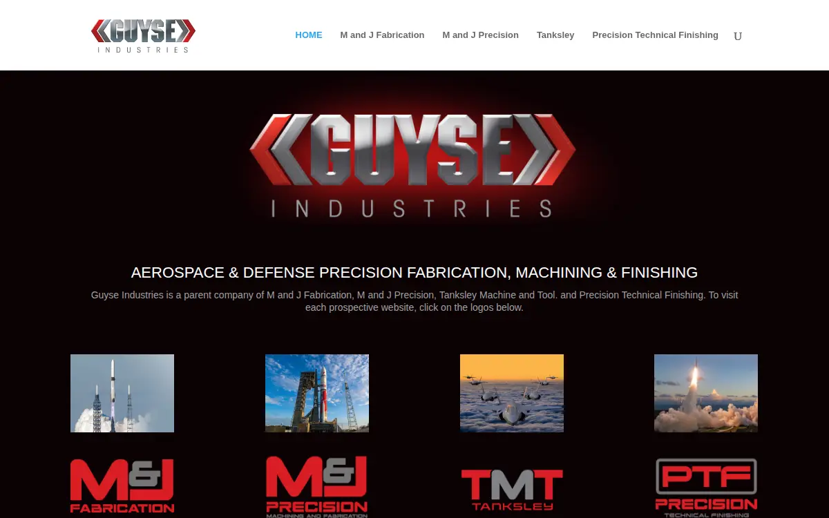 Homepage of M&j Fabrication, INC.