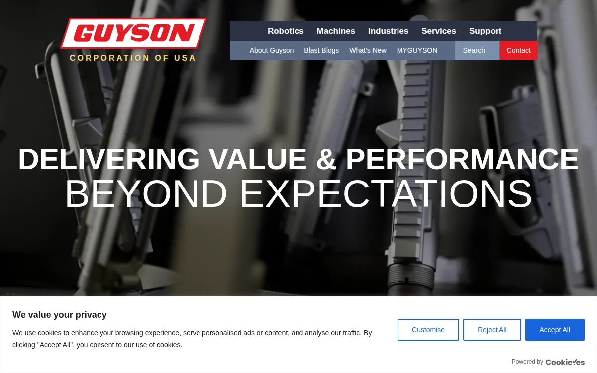 Homepage of The Guyson Corporation of U.s.a.