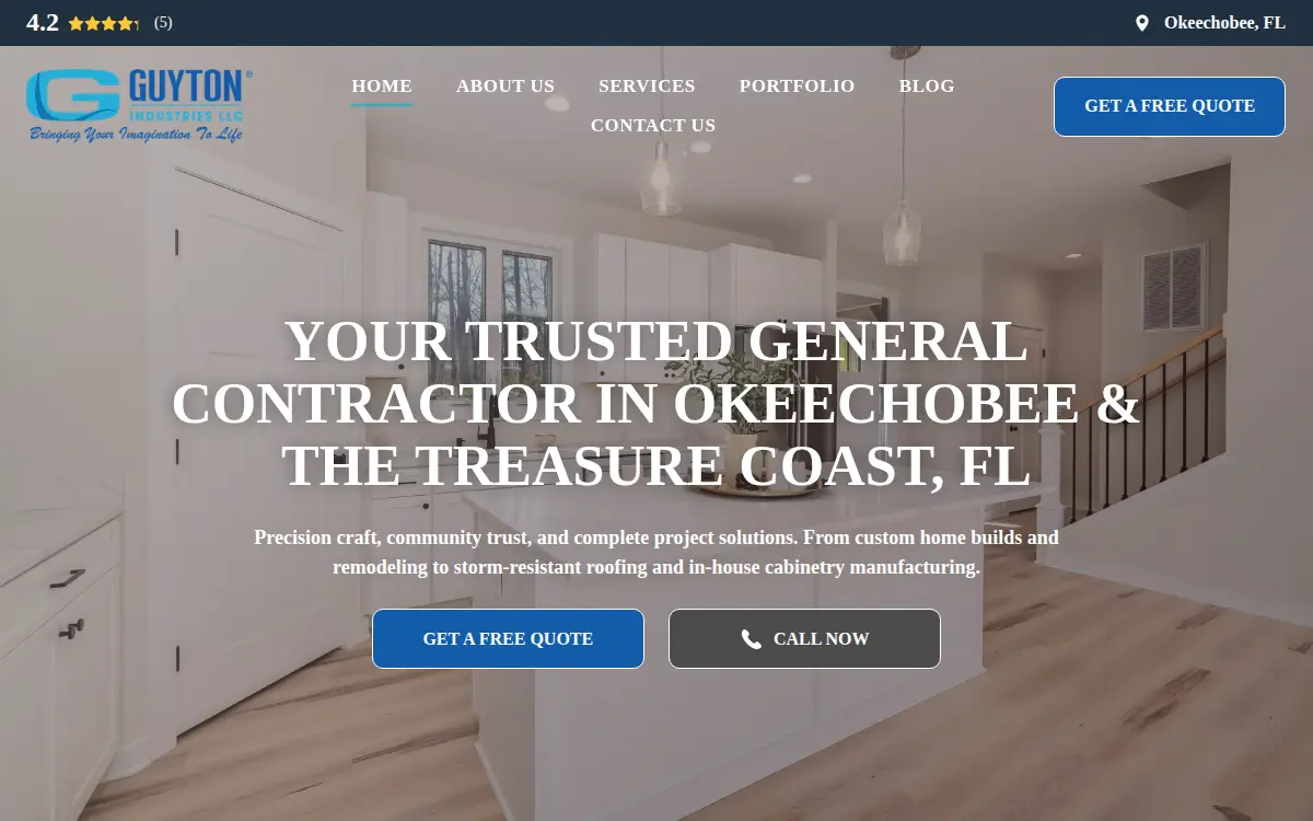 Homepage of Guyton Industries LLC