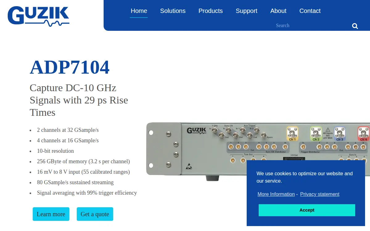 Homepage of Guzik Technical Enterprises