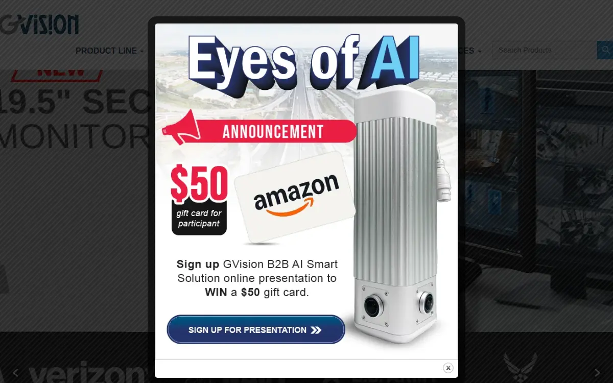 Homepage of Gvision-usa INC.