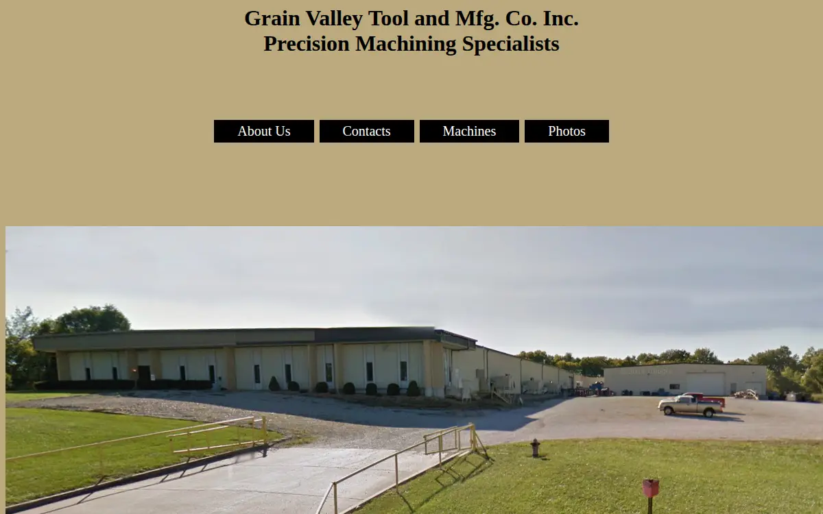 Homepage of Grain Valley Tool & Mfg. Co., INC.