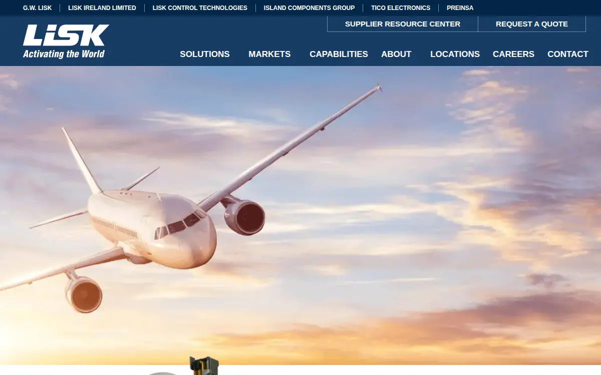 Homepage of G.w. Lisk Co, INC