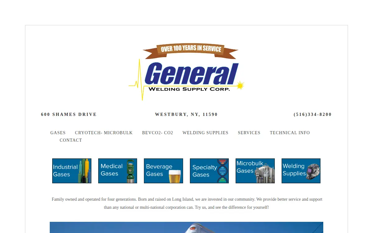 Homepage of General Welding Supply CORP
