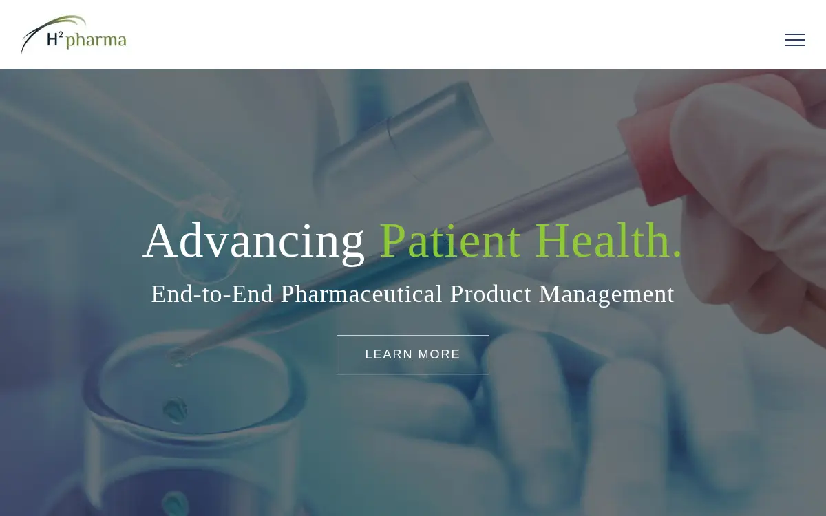 Homepage of H2-pharma LLC
