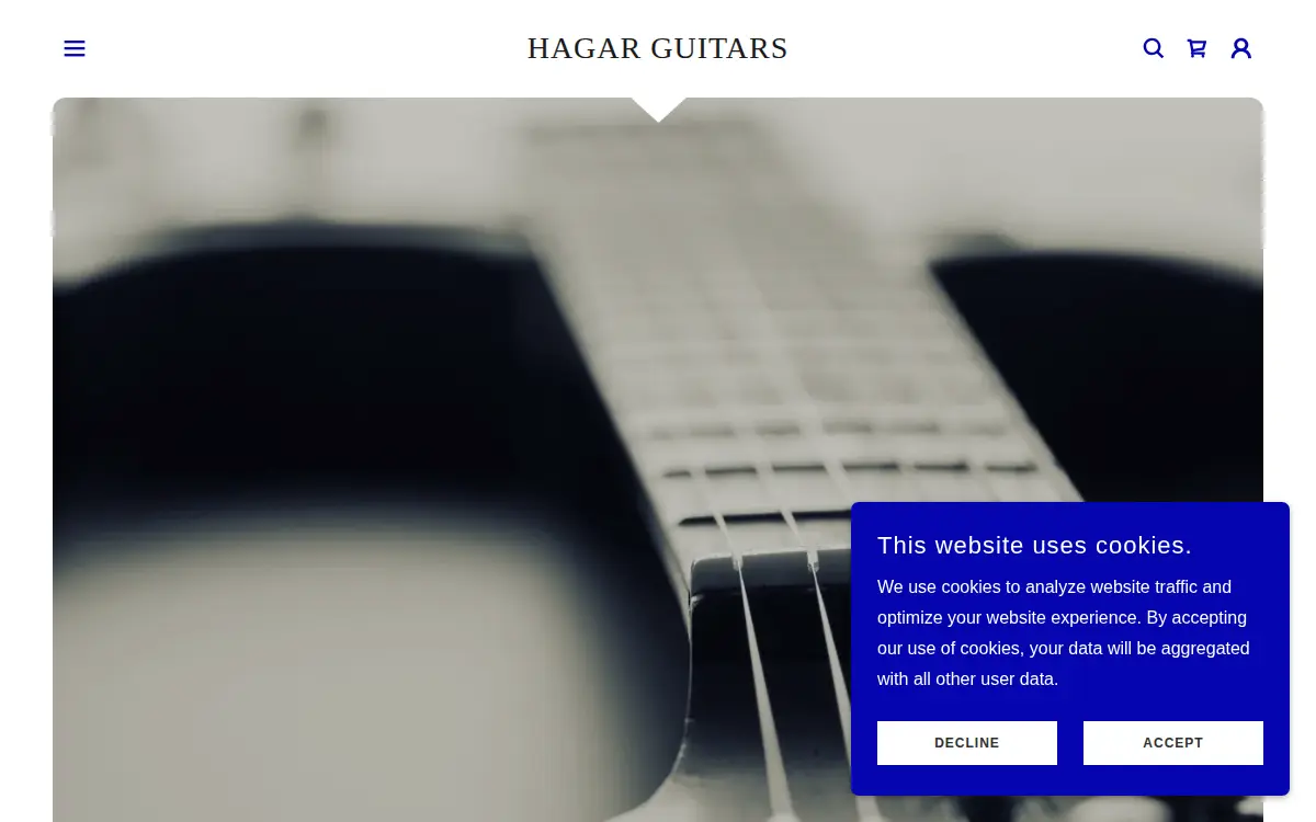 Homepage of Hagar Guitars LLC
