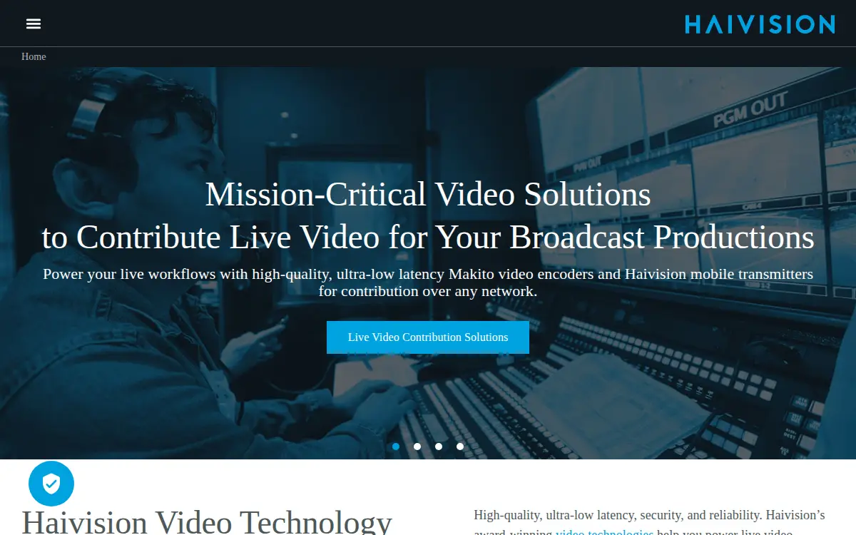Homepage of Haivision Network Video INC