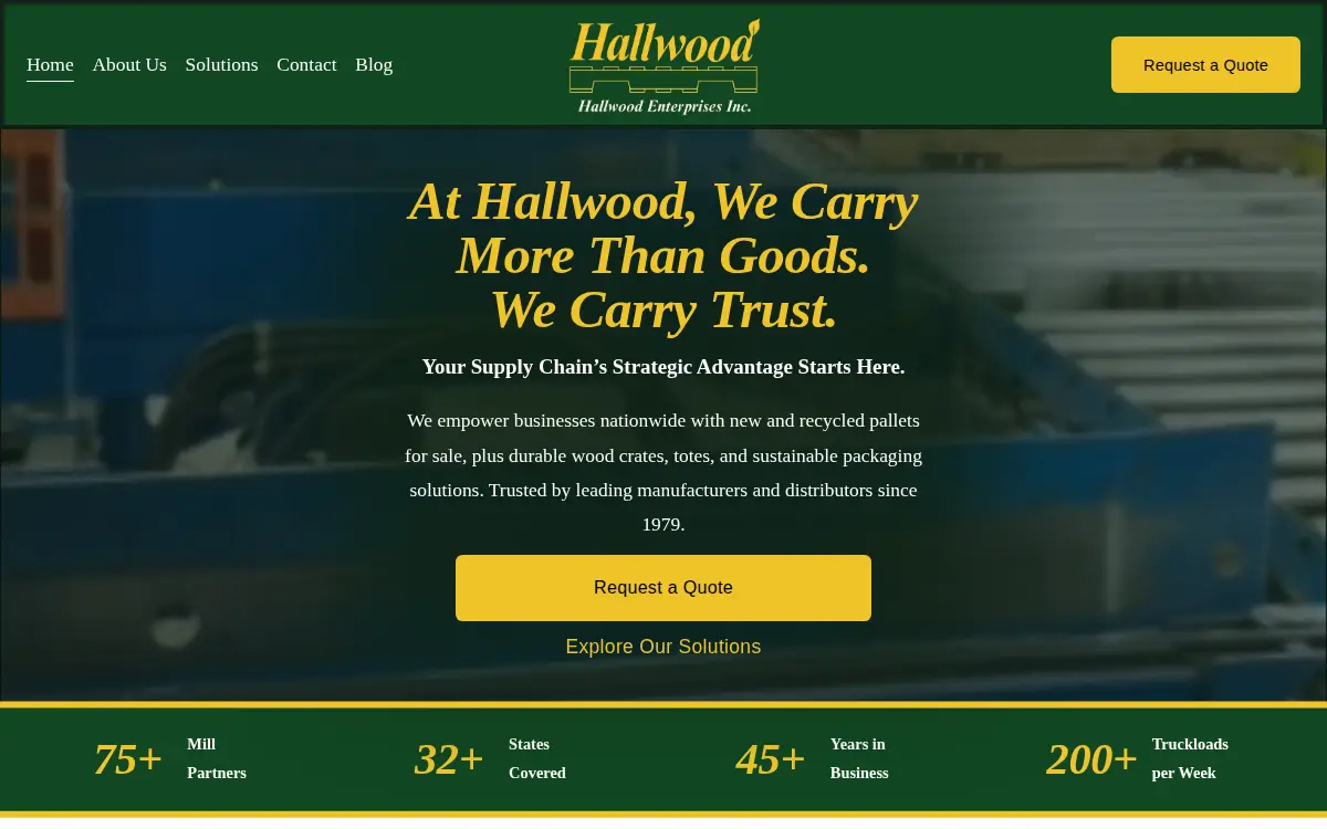 Homepage of Hallwood Enterprises, INC.