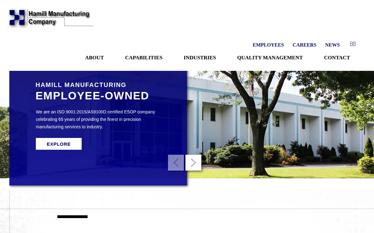 Homepage of Hamill Manufacturing Company