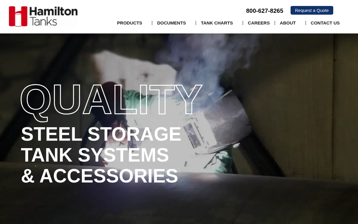 Homepage of Hamilton Tanks LLC