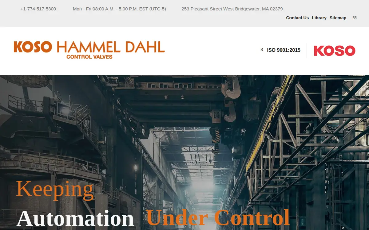 Homepage of Koso America INC.