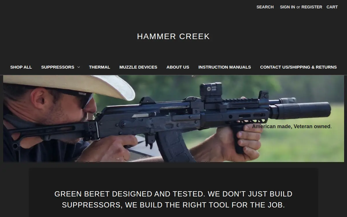 Homepage of Hammer Creek LLC