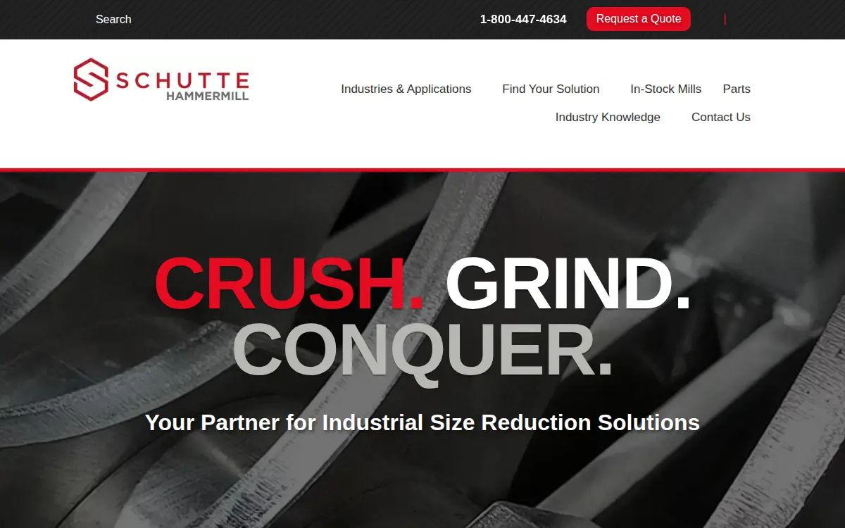 Homepage of Schutte-buffalo Hammermill, LLC