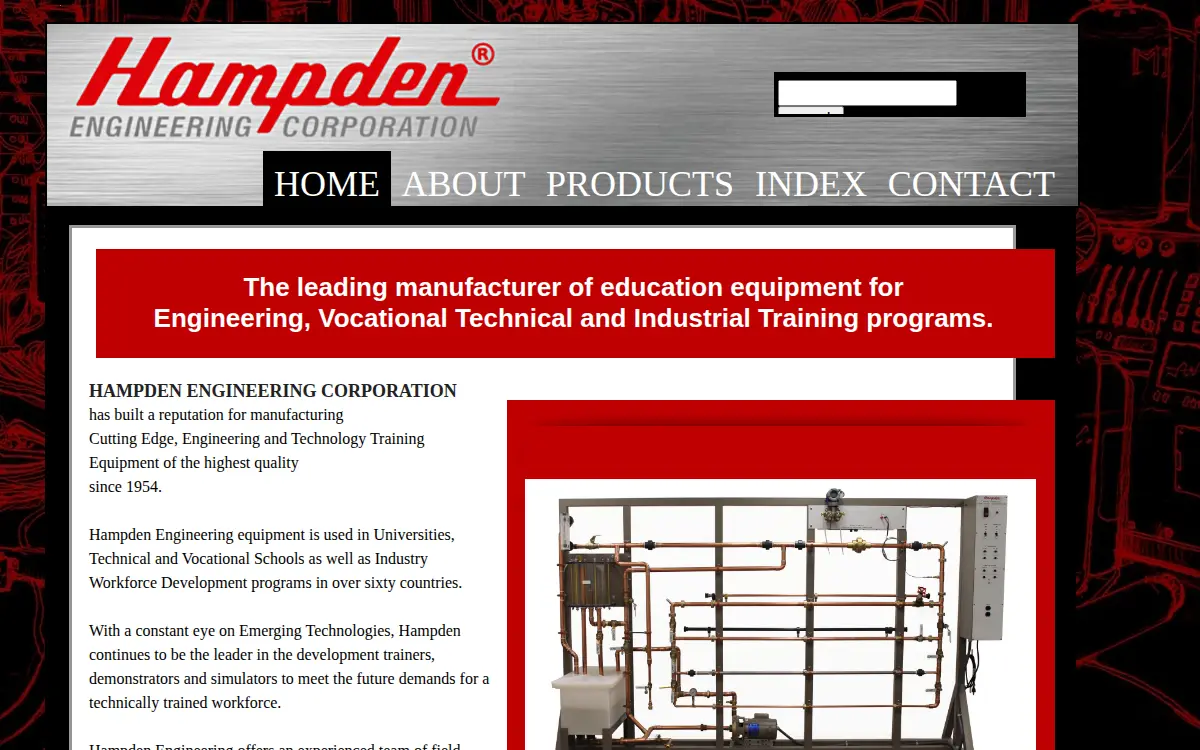 Homepage of Hampden Engineering CORP
